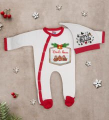 BK Gift Kişiye Özel Yılbaşı Temalı Tulum Zıbın ve Kukuletalı Şapka Seti-10