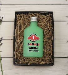 BK Gift Kişiye Özel İsimli Baba Temalı Yeşil Tasarım Cam Şişede 200 ml Kolonya-6, Babaya Hediye, Babalar Günü Hediyeleri, Hediyelik Baskılı Kolonya