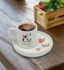 Kişiye Özel Mânâ Eş Tasarımlı Sunum Tabaklı Türk Kahvesi Fincanı Model 1