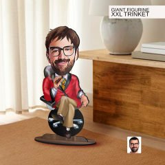 BK Gift Kişiye Özel Boss Baba Karikatürlü Büyük Boy Ahşap Biblo-4 Arkadaşa Hediye , Sevgiliye Hediye, Kişiye Özel Biblolar