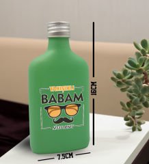 BK Gift Kişiye Özel İsimli Baba Temalı Yeşil Tasarım Cam Şişede 200 ml Kolonya-8, Babaya Hediye, Babalar Günü Hediyeleri, Hediyelik Baskılı Kolonya
