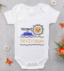 BK Kids Teyzemi Çok Seviyorum Tasarımlı Bebek Body Zıbın - Model 1