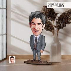 BK Gift Kişiye Özel Boss Baba Karikatürlü Büyük Boy Ahşap Biblo-7 Arkadaşa Hediye , Sevgiliye Hediye, Kişiye Özel Biblolar