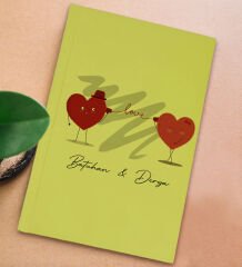 BK Gift Kişiye Özel Sevgili İsimli Sarı Sert Kapaklı Defter ve Middle Kupa Seti, Arkadaşa Hediye, Yeni İş Hediyesi, Doğum Günü Hediyesi-6