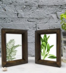 Bk Gift Dekoratif 2'li Doğal Masif Ahşap Çerçeve 15x20cm-3