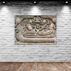 BK Home Duvar Oyma Tasarımlı Kanvas Tablo 50x70cm-5