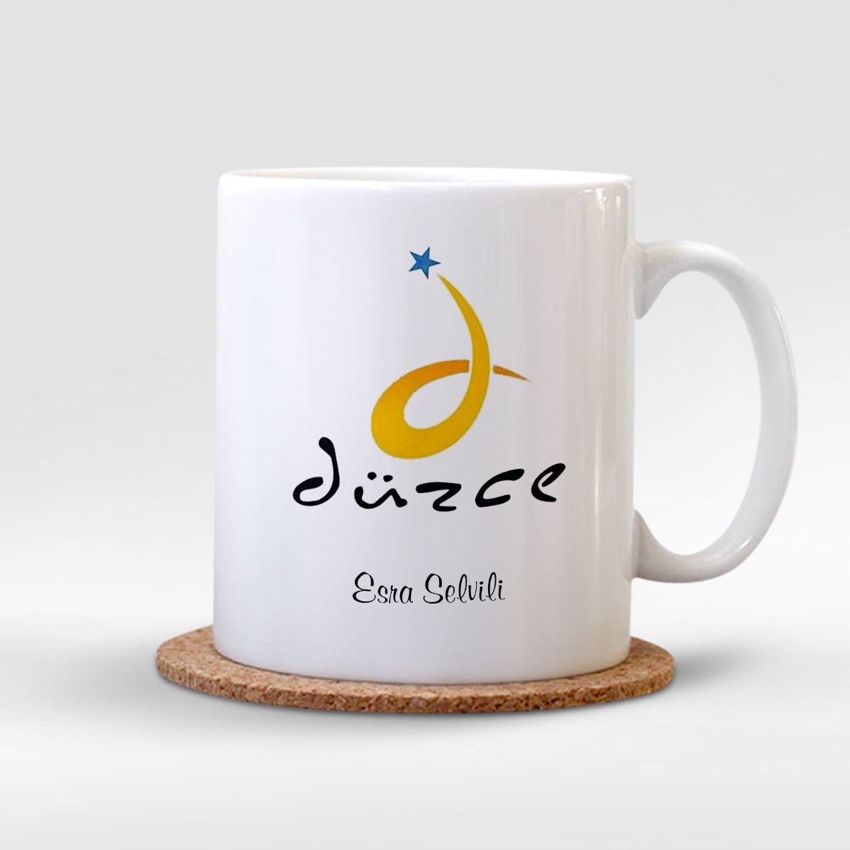 Kişiye Özel Düzce Beyaz Kupa Bardak - 001