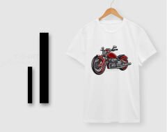 BK Gift Motorsiklet Tasarımlı Erkek Beyaz T-shirt -14, Arkadaşa Hediye, Doğum Günü Hediyesi, Sevgili Hediyesi