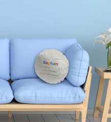 Kişiye Özel İsimli Google Yılın En Yakışıklı Erkeği Tasarımlı Yuvarlak Dekoratif Kırlent Yastık-1