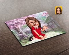 Kişiye Özel Kız Çocuk Karikatürlü Ahşap Puzzle-2