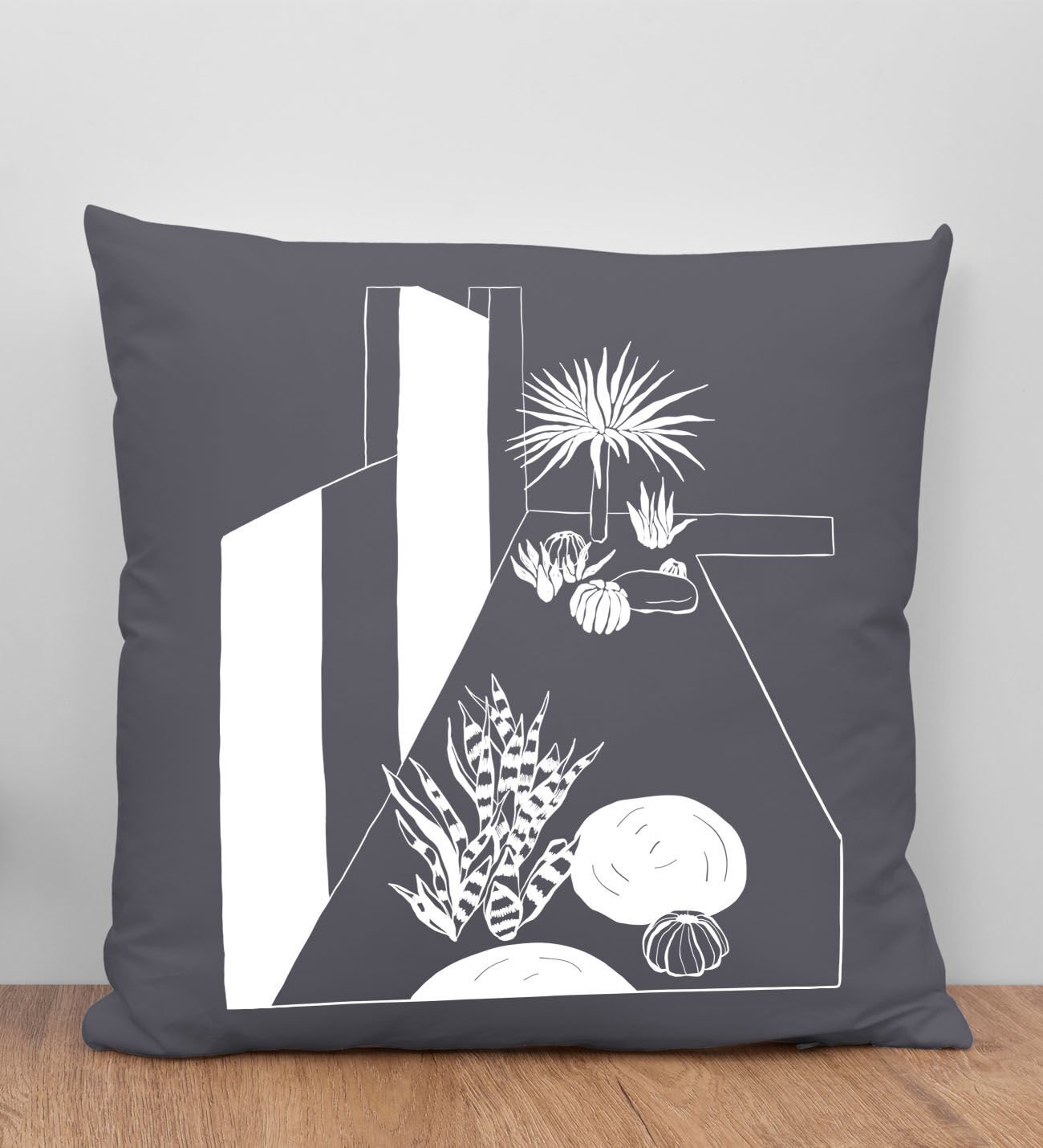 BK Gift Modern Art Tasarımlı Antrasit Kırlent Yastık, Arkadaşa Hediye, Ev Dekorasyonu, Ev Hediyesi-6