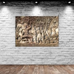 BK Home Duvar Oyma Tasarımlı Kanvas Tablo 50x70cm-6