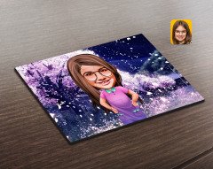 Kişiye Özel Kız Çocuk Karikatürlü Ahşap Puzzle-3
