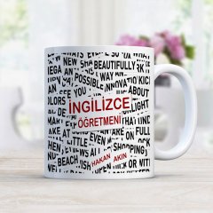 Kişiye Özel Mesleki İngilizce Öğretmeni Beyaz Kupa Bardak - 3