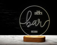 BK Gift Kişiye Özel Bar Tasarımlı Led Lamba, Gece Lambası, Ev Dekorasyonu, Işıklı Pleksi Biblo-3