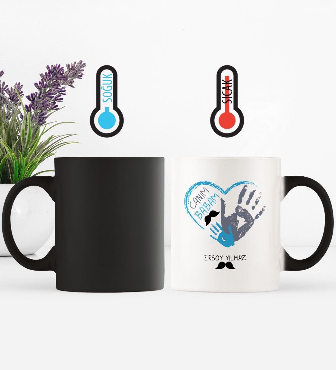 Babalar Gününe Özel Canım Babam Sihirli Kupa Bardak - 12