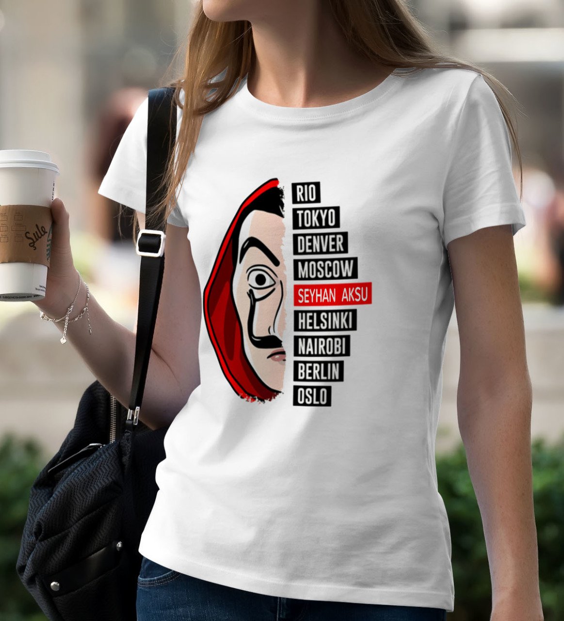 Kişiye Özel La Casa De Papel Bayan Tişört - 8