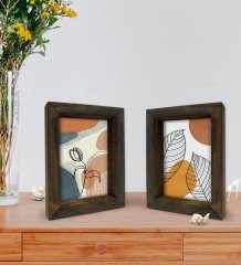 Bk Gift Dekoratif 2'li Doğal Masif Ahşap Çerçeve 15x20cm-7