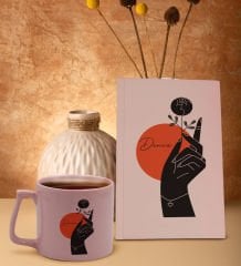 BK Gift Kişiye Özel İsimli Pembe Sert Kapaklı Defter ve Middle Kupa Seti, Arkadaşa Hediye, Yeni İş Hediyesi, Doğum Günü Hediyesi-3