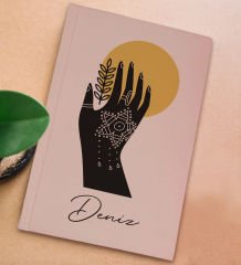BK Gift Kişiye Özel İsimli Pembe Sert Kapaklı Defter ve Middle Kupa Seti, Arkadaşa Hediye, Yeni İş Hediyesi, Doğum Günü Hediyesi-4