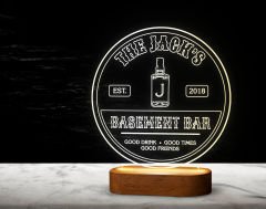 BK Gift Kişiye Özel Bar Tasarımlı Led Lamba, Gece Lambası, Ev Dekorasyonu, Işıklı Pleksi Biblo-6