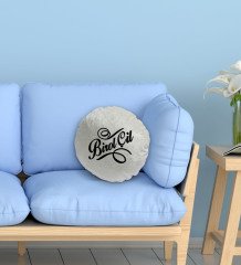 Kişiye Özel İsimli Yuvarlak Dekoratif Kırlent Yastık-5