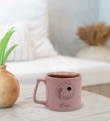 BK Gift Kişiye Özel İsimli Pembe Sert Kapaklı Defter ve Middle Kupa Seti, Arkadaşa Hediye, Yeni İş Hediyesi, Doğum Günü Hediyesi-5