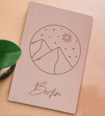 BK Gift Kişiye Özel İsimli Pembe Sert Kapaklı Defter ve Middle Kupa Seti, Arkadaşa Hediye, Yeni İş Hediyesi, Doğum Günü Hediyesi-6
