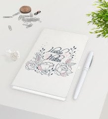 Kişiye Özel Sevgililer Günü Beyaz Defter Kalem Seti-125
