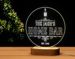 BK Gift Kişiye Özel Bar Tasarımlı Led Lamba, Gece Lambası, Ev Dekorasyonu, Işıklı Pleksi Biblo-11