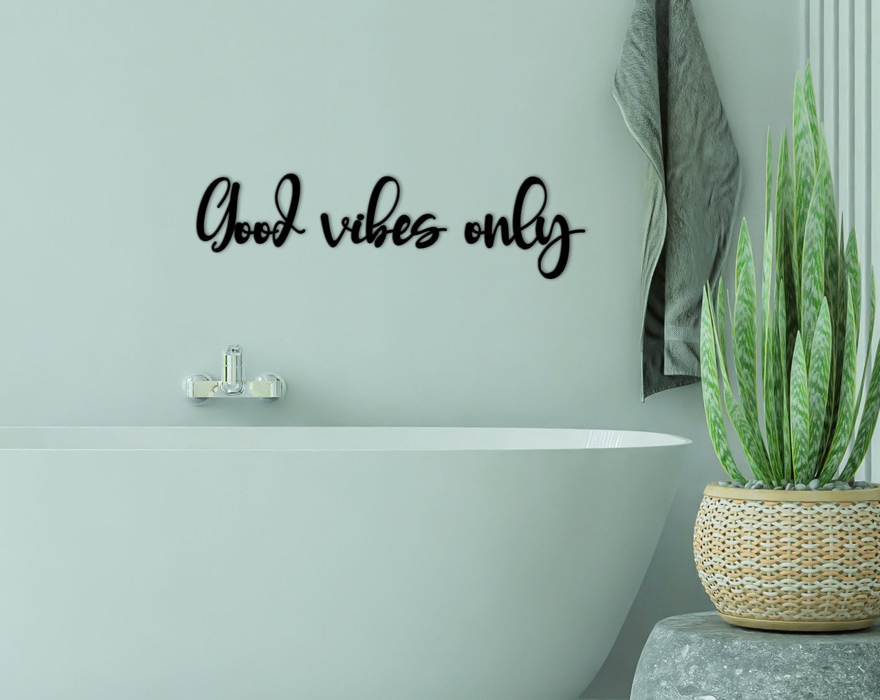 BK Home Good Vibes Only Duvar Yazısı-1