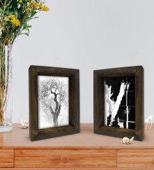 Bk Gift Dekoratif 2'li Doğal Masif Ahşap Çerçeve 15x20cm-14