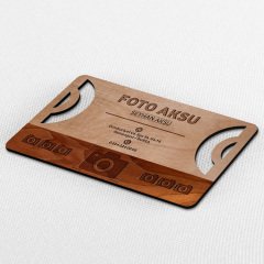 Kişiye Özel Mesleki Fotoğraf Stüdyosu Ahşap Kartvizit (Model 1-6) 50 ADET