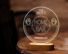 BK Gift Kişiye Özel Bar Tasarımlı Led Lamba, Gece Lambası, Ev Dekorasyonu, Işıklı Pleksi Biblo-12