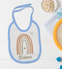 BK Kids Babam Tasarımlı Mavi Bebek Mama Önlüğü