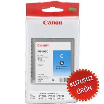 Canon PFI-102C Mavi Orjinal Kartuş - IPF500 / IPF600 / IPF700 (U) (T7914)