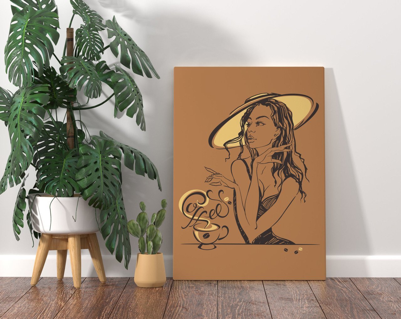 BK Home Coffee Tasarımlı Kanvas Tablo 70x100cm-11