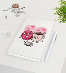 Kişiye Özel Sevgililer Günü Beyaz Defter Kalem Seti-131
