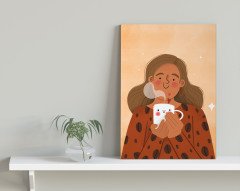 BK Home Coffee Tasarımlı Kanvas Tablo 30x50cm-12