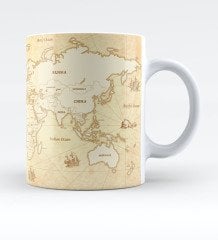 BK Gift  Dünya Haritası Tasarımlı Kupa Bardak - 2