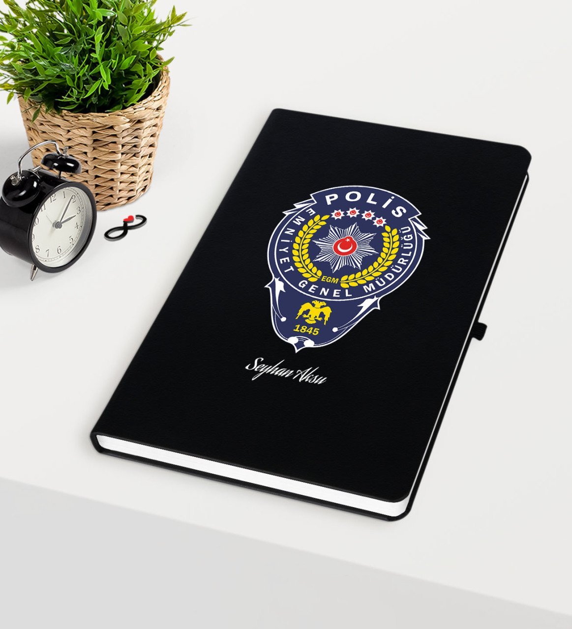 Kişiye Özel Polis Temalı Siyah Defter - 2