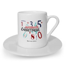 Kişiye Özel Matematik Öğretmeni Türk Kahvesi Fincanı - 4