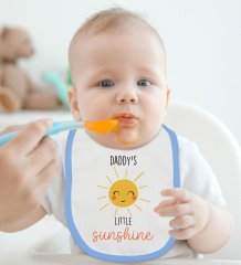 BK Kids Little Sunshine Tasarımlı Mavi Bebek Mama Önlüğü