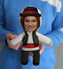 Kişiye Özel Fotoğraflı Çocuk Sihirbaz Bebek Yastık-1