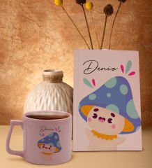 BK Gift Kişiye Özel İsimli Pembe Sert Kapaklı Defter ve Middle Kupa Seti, Arkadaşa Hediye, Yeni İş Hediyesi, Doğum Günü Hediyesi-18