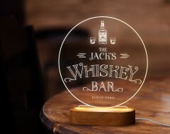 BK Gift Kişiye Özel Bar Tasarımlı Led Lamba, Gece Lambası, Ev Dekorasyonu, Işıklı Pleksi Biblo-21