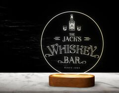 BK Gift Kişiye Özel Bar Tasarımlı Led Lamba, Gece Lambası, Ev Dekorasyonu, Işıklı Pleksi Biblo-21