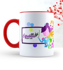 Kişiye Özel En İyi Öğretmen Kırmızı Kupa Bardak - 2