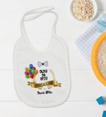 BK Kids Kişiye Özel Sünnet Tasarımlı Bebek Body Zıbın ve Mama Önlüğü Hediye Seti - Model 4