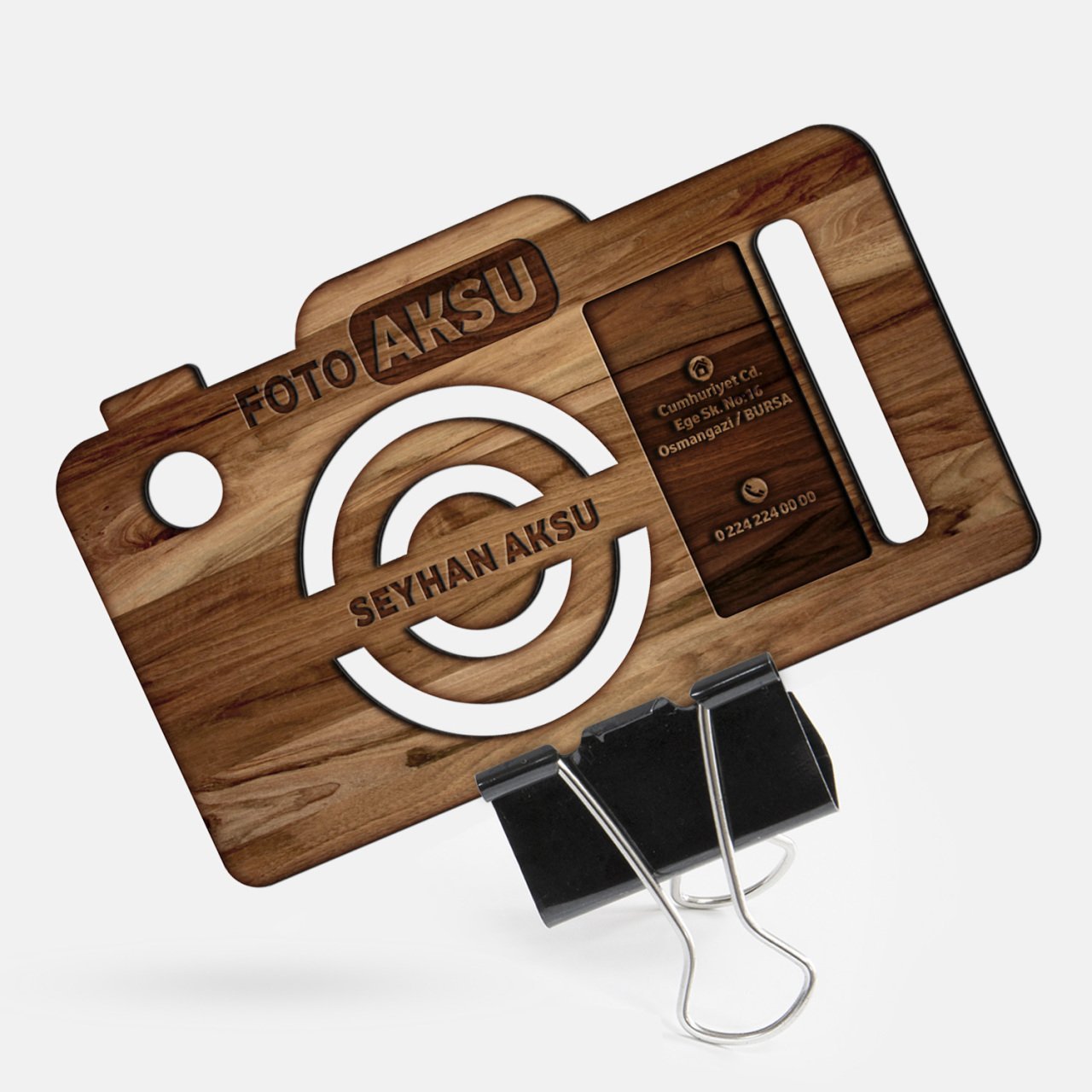 Kişiye Özel Mesleki Turizm & Seyahat Ahşap Kartvizit (Model 2-7) 50 ADET